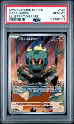 2025 POKEMON MEG EN-MEGA EVOLUTION ILLUSTRATION RARE #146 MARSHADOW PSA 10 - Image 1