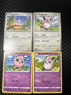 Jigglypuff 4x Lot Pokemon Cards Collection Set TCG - Image 1
