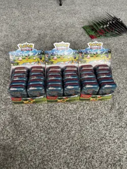 Pokemon TCG Ascended Heroes - Mini Tins - Display Case In Hand Sealed Fast Ship - Image 2