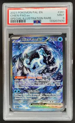 2023 Pokemon Scarlet & Violet Paldea Evolved Chien-Pao ex #261/193 PSA 9 SO - Image 1