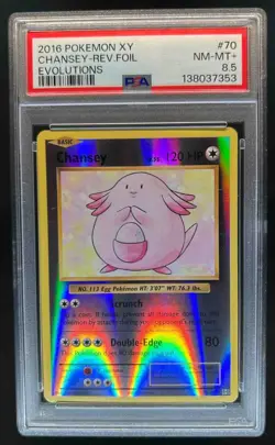 2016 Pokemon XY Evolutions Chansey Reverse Holo #70/108 PSA 8.5 - Image 1