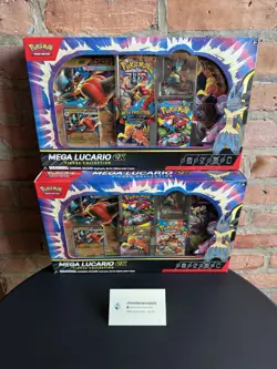 SEALED Pokemon TCG Mega Lucario ex Premium Figure Collection Box !SAME-DAY SHIP! - Image 1