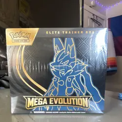 Pokemon Elite Trainer Box Mega Evolution Lucario English TCG Sealed - Image 1