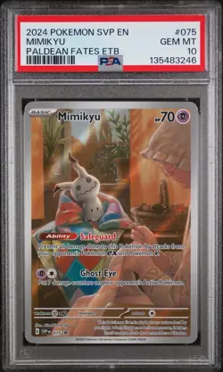 2024 POKEMON SVP EN-SV BLACK STAR PROMO #075 MIMIKYU PSA 10 - Image 1