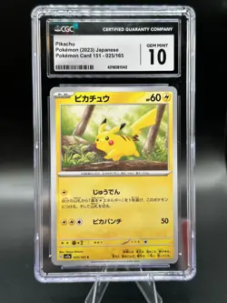 CGC 10 Pikachu 025/165 Sv2a: Pokemon Card 151 Regular (Japanese) - Image 1