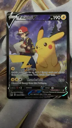 Pokemon Swsh11: Lost Origin Trainer Gallery Pikachu v Ultra Rare TG16/TG30 - Image 1