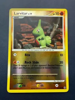 2008 Pokemon Diamond & Pearl Stormfront 63 Larvitar Reverse Foil - Image 1