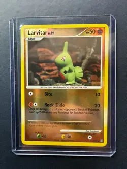 2008 Pokemon Diamond & Pearl Stormfront 63 Larvitar Reverse Foil - Image 3