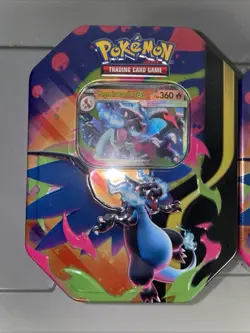Pokemon Mega Charizard Tin - Mega Charizard X English Factory Sealed In Hand X2 - Image 2