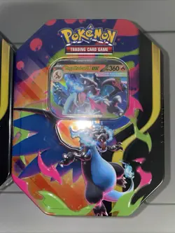 Pokemon Mega Charizard Tin - Mega Charizard X English Factory Sealed In Hand X2 - Image 3