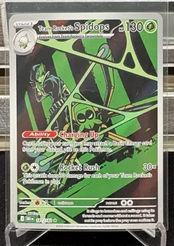 Pokemon TCG Destined Rivals Team Rocket's Spidops 187/182 Illustration Rare - Image 1