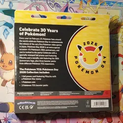 Pokemon TCG Pokemon Day 2026 Box Pikachu Promo Coin 3 Booster Packs - Image 2