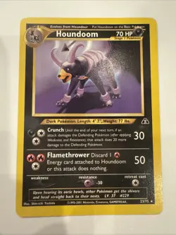 Pokemon Houndoom 23/75 Neo Discovery Rare - Image 1