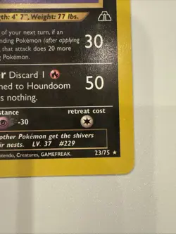 Pokemon Houndoom 23/75 Neo Discovery Rare - Image 4