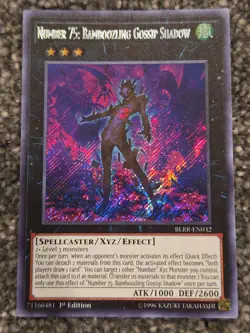 Yugioh - Number 75: Bamboozling Gossip Shadow - BLRR-EN032 - Secret Rare 1st VLP - Image 1