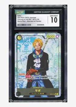 One Piece CGC 10 GEM MINT Sabo Sec Alternate Art 2025 OP13-120 OP13 Japanese - Image 1