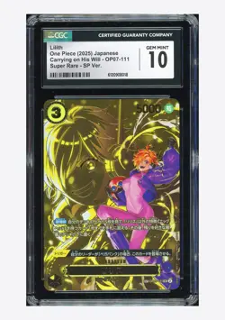 One Piece CGC10 GEM MINT Lilith SP Alternate Art 2025 OP07-111 OP13 Japanese - Image 1