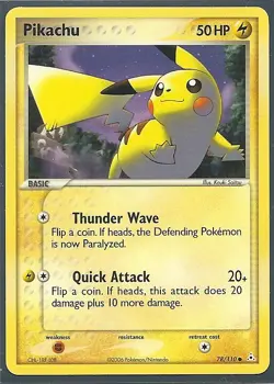 2006 POKEMON CARDS -RAICHU #51 & 2 PIKACHU #78, 79 EX HOLON PHANTOMS NM/M - Image 3