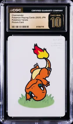 2025 POKEMON PLAYING CARDS JAPANESE CHARMANDER CGC 10 PRISTINE - Image 1