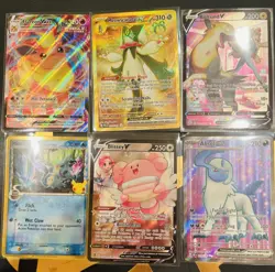 Pokemon TCG Lot of 6 Full Art Cards NM Flareon Mimikyu Blissey - Image 1