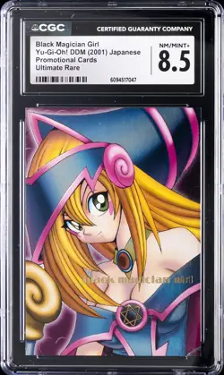 2001 YU-GI-OH! JPN DDM PROMO CARDS ULTIMATE RARE BLACK MAGICIAN GIRL CGC 8.5 - Image 1