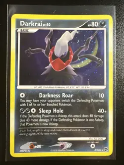 Pokemon TCG Darkrai Holo Rare Card 4/106 Great Encounters Series LP - Image 1