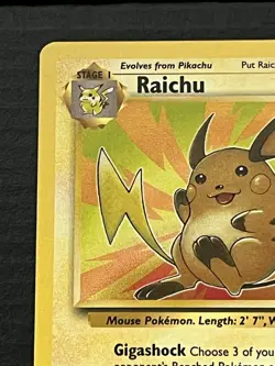 Pokemon TCG Fossil Raichu Card 29/62 Unlimited Regular Rare - Image 2
