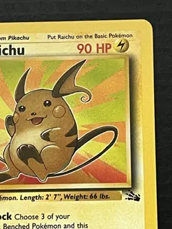 Pokemon TCG Fossil Raichu Card 29/62 Unlimited Regular Rare - Image 3