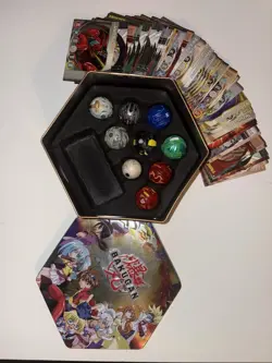 Bakugan Battle Brawlers Box Ventus Hexagonal Tin with Assorted Cards - Image 1