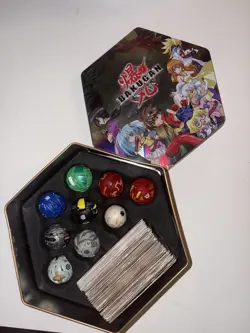 Bakugan Battle Brawlers Box Ventus Hexagonal Tin with Assorted Cards - Image 2