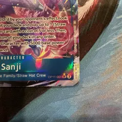 Bandai Sanji OP11-051 A Fist of Divine Speed SR Alt Art Foil One Piece Card - Image 4
