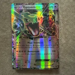 Rayquaza EX XY66 Black Star Promo Ultra Holo Pokemon Card - Excellent Condition - Image 1