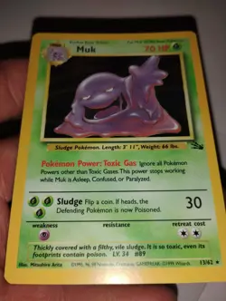 Pokemon Card Muk Holo Rare 13/62 Fossil Excellent to Near Mint Check Pics - Image 1