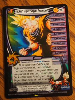 Dragonball Z CCG Buu Saga Goku, Super Saiyan Ascended unlimited rare foil card - Image 1