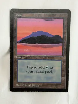 MTG Magic Beta Island Land Card Limited Edition Regular Mark Poole English - Image 1