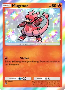 Pokemon Pocket TCG Card Game 1 Star Shiny Magmar Fantastical Parade DIGITAL - Image 1