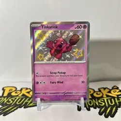 Tinkatink 165/091 - Pokemon TCG Paldean Fates Shiny Rare Card - NM - Image 1