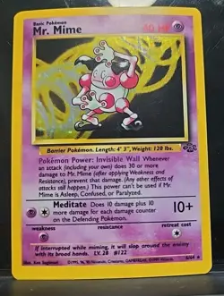 Pokemon TCG Mr. Mime VLP Jungle Unlimited card - Image 1