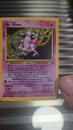Pokemon TCG Mr. Mime VLP Jungle Unlimited card - Image 2