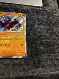 Pokemon TCG Hawlucha Baby Shiny Holo Rare Card Paldean Fates 175/091 NM - Image 5