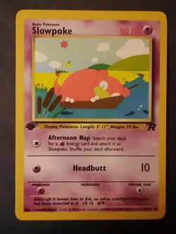 Pokemon Card Team Rocket Set 1st Edition Slowpoke 67/82 - Image 4