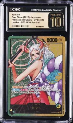 2025 ONE PIECE JPN PROMO CARDS LEADER LECAFIG PACK-IN YAMATO CGC 10 PRISTINE - Image 1
