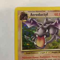 Pokemon TCG Aerodactyl Fossil Holo Card 1/62 Unlimited Rare - Image 4