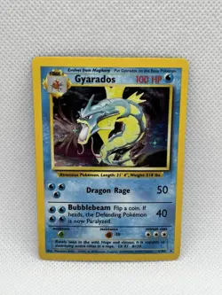 Gyarados #6/102 Base Set Unlimited Holo Vintage Pokemon TCG Card - Image 1