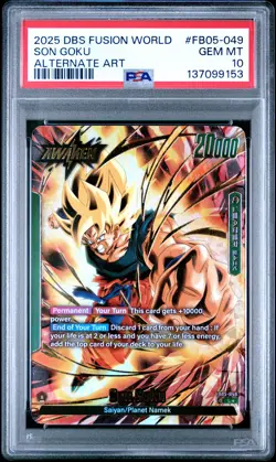 2025 DRAGON BALL SUPER CARD GAME FUSION WORLD NEW ADVENTURE SON GOKU PSA 10 - Image 1