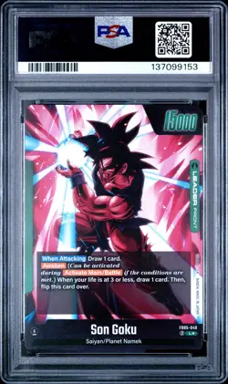 2025 DRAGON BALL SUPER CARD GAME FUSION WORLD NEW ADVENTURE SON GOKU PSA 10 - Image 2