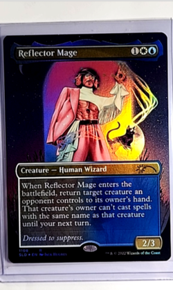 2022 MTG Magic The Gathering SLD Secret Lair Borderless Foil 1108 Reflector Mage - Image 1