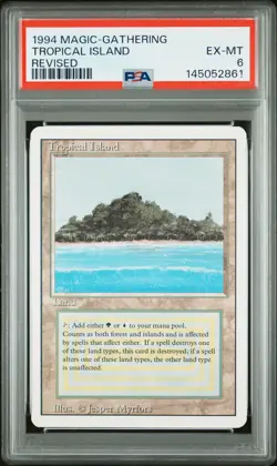 1994 MAGIC: THE GATHERING REVISED EDITION TROPICAL ISLAND PSA 6 - Image 1