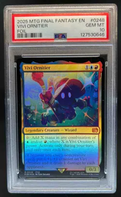 2025 Magic: The Gathering Final Fantasy Vivi Ornitier Foil Rare #0248 PSA 10 - Image 1