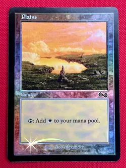 MTG Foil 1X Plains X1 Arena League Promo (1998) Urza's Saga Magic - LP - Image 1